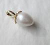USA Natural Pearl Pendant on 14k Gold High Quality Rare