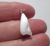 USA Natural Pearl Pendant Spike 14k Gold 22mm