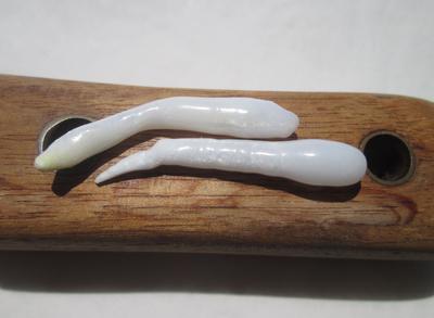 Two Elongated Drop 34mm Clam Pearls 12+ carats - Total