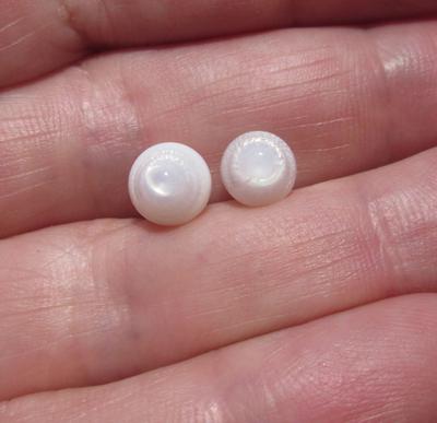Two Natural Flame Filled Clam Pearls 4+ carats Total