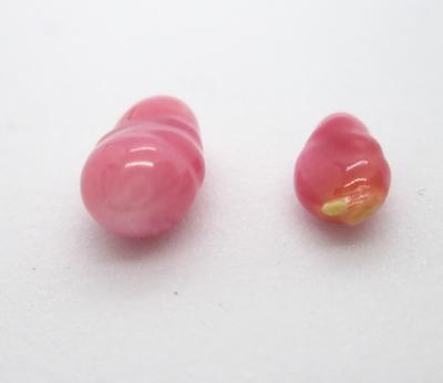 Two Pink Conch Pearls Baroque Shape 2+ Carats Total