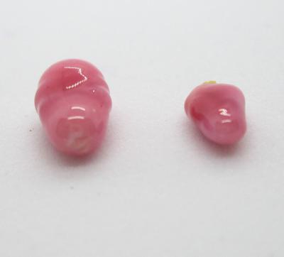Two Pink Conch Pearls Baroque Shape 2+ Carats Total