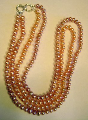 Two Pink Strands Pearls