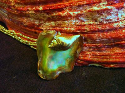 Flat Abalone Pearl Pendant