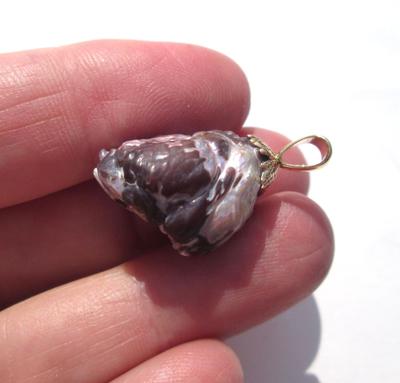 USA Natural Freshwater Multi-Colored Pearl Pendant 28 carats