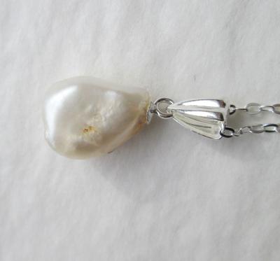 USA Natural Pearl Pendant 10mm 3+ Carats on Sterling Silver