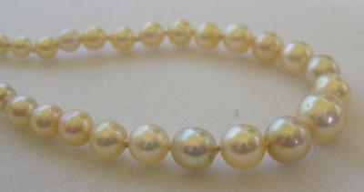 Vintage Art Deco Natural Saltwater Pearl Diamond Clasp Necklace
