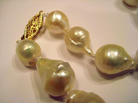 White Baroque Pearl Necklace