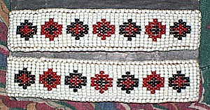 White Red Black Beading