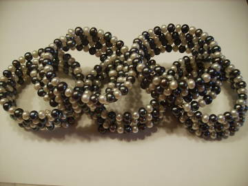 Black and White Pearl Bracelets