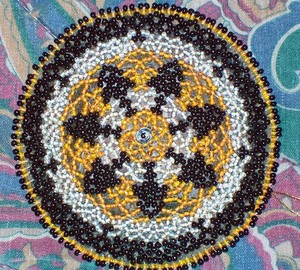 Black White Yellow Beading