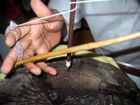 Making a hole in a Seed Pearl by Hand