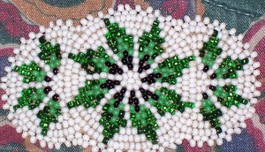 Green White Black Beading