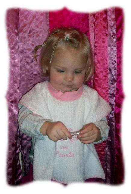 little girl with pearls Little girl with pearls