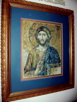 Mosaic of Jesus Framed