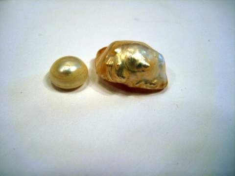 Natural Freshwater Pearls Golden Color