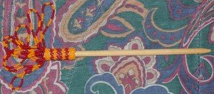 Orange Red Beading Stick