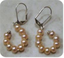 peach pearl earrings peach pearl earrings