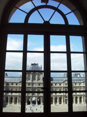 Through a window at the Louvre