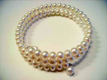 White Pearl Wrap Bracelet