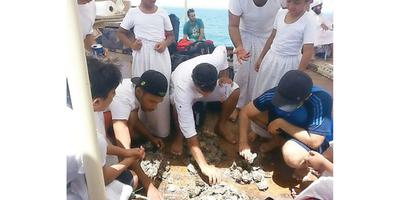 Young pearl divers return today after three days in sea